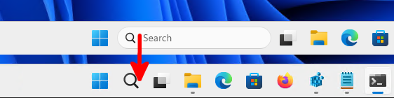 barre de recherche Windows 11 en mode icone et en mode full texte