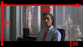 capture du film american psycho avec patrick bateman et la taille de l'image en pixel