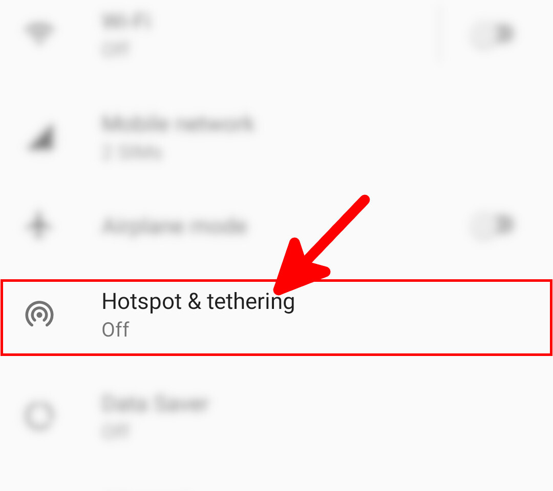 Android Settings Hotspot and tethering