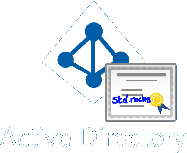 Active Directory logo with std.rocks certificate