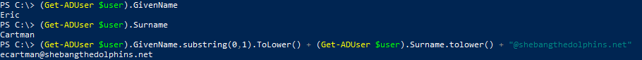 PowerShell | Format Email address