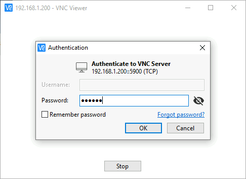 VNC Viewer Main Interface
