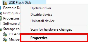 Windows Device Manager | Device properties