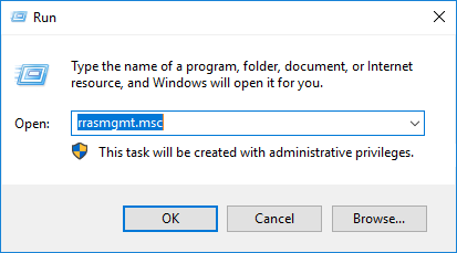 Windows | run rrasmgmt.msc